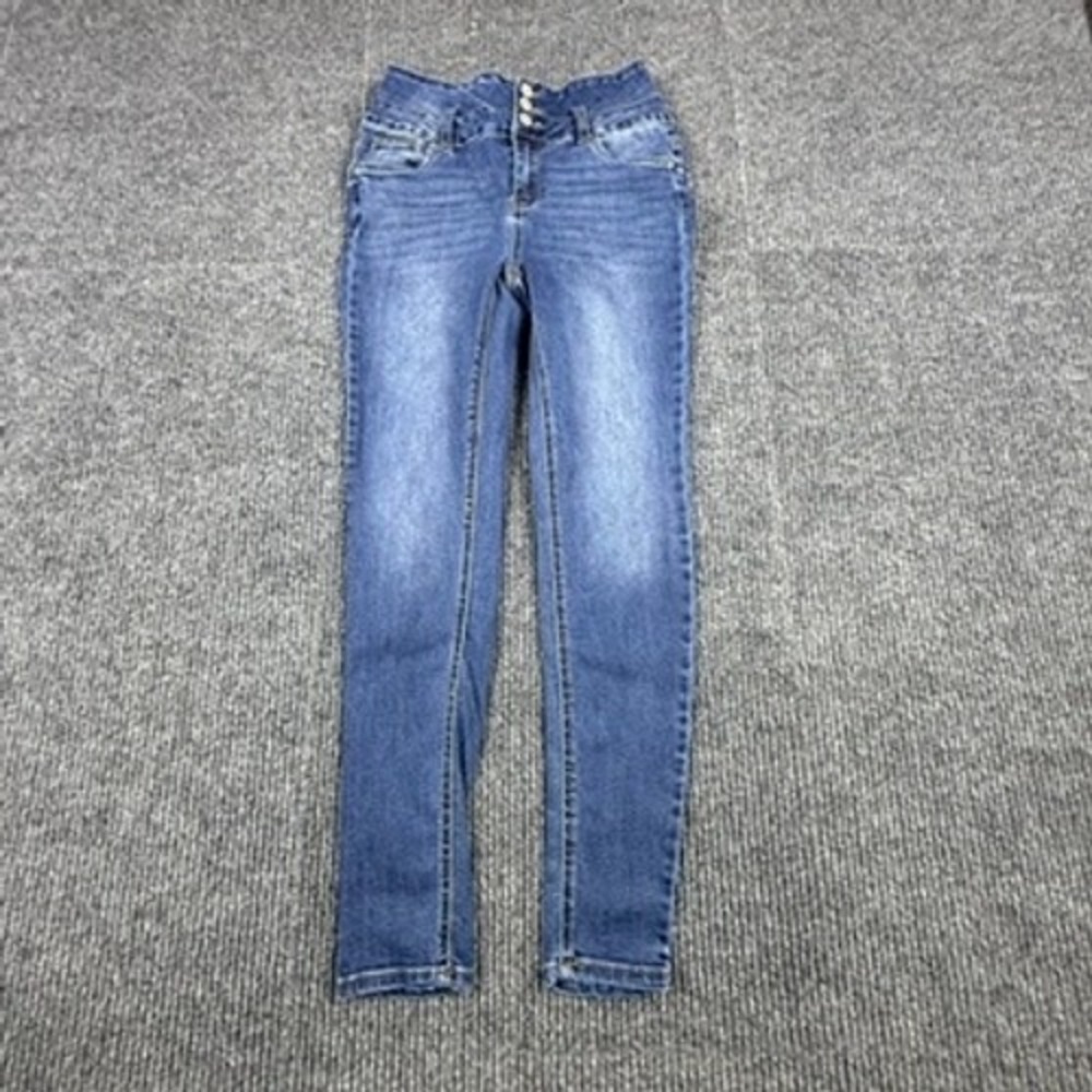 Refuge Denim Ibiza Womens Size 3 High Rise Push Up Skinny Jeans Blue 56-411 DRK